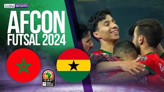 Morocco vs Ghana  FUTSAL AFCON 2024 HIGHLIGHTS 04132024  beIN SPORTS USA [upl. by Zollie297]