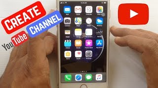 How to Create YouTube Channel on iPhone [upl. by Reilly]