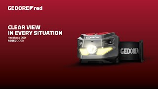 Brighten your path The GEDORE red Headlamp 260 R95500058 [upl. by Ydurt523]