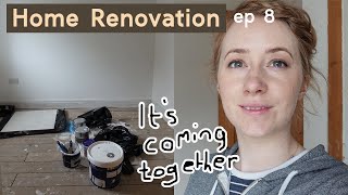 HOME RENOVATION UK EP 8 • painting skirting boards radiators amp choosing carpet [upl. by Esmerolda416]