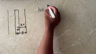 8 In a capillary tube of radius R a straight thin metal wire of radius r is inserted [upl. by Ailaza799]