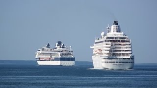 Cruise ships Silver Whisper Celebrity Constellation amp Crystal Symphony at Tallinn [upl. by Grannias636]