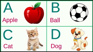 ABCD  A for apple B for ball  ABC Song  ABC for Kids  Kids Learning Video  Nursery Rhymes [upl. by Wayland316]