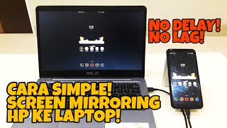 CARA SIMPLE Screen Mirroring No Delay No Lag Pake SCRCPY [upl. by Eirdua620]
