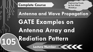 GATE Examples on Antenna Array and Radiation Pattern in Antennas by Engineering Funda [upl. by Eiramanin]