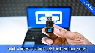 How to Install Windows 10 From USB Flash Drive Complete Tutorial [upl. by Maurreen]