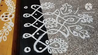 gadapa muggulu gummamu muggueasy border rangoli simple sikku kolam amararama sumaramachariš™¸ [upl. by Airun]