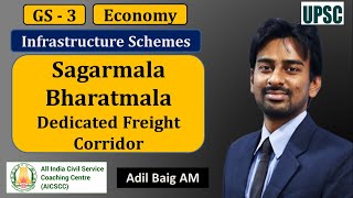 Sagarmala Bharatmala DFC  Infrastructure  GS 3 Economy  UPSC CSE Mains  Adil Baig [upl. by Ali]