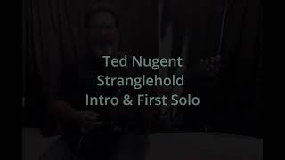 Ted Nugent Stranglehold Intro Solo Cover [upl. by Nakah358]