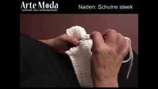 Arte Moda voorbeeld breien Schuine steek [upl. by Refinaj]