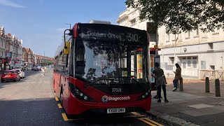 FULL JOURNEY 310 GOLDERS GREEN  STAMFORD HILL  YX68UMH 37533 [upl. by Kery]