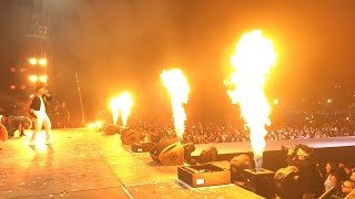 Flames Pyro Cryo and Confetti Cannons at the L Festival [upl. by Ailuig]