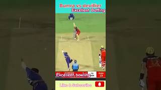 Bumra Vs devillier 🏏 Excellent Batting amp Bowling indiancrickercricketlover shorts [upl. by Moyer]