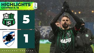 SassuoloSampdoria 51  BERARDI decisivo nel pokerissimo neroverde  HIGHLIGHTS Serie BKT [upl. by Htez509]