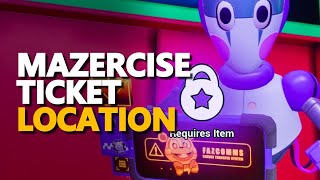 Mazercise Ticket Location FNAF Required Item Pass [upl. by Camilla]