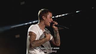 Justin Bieber  Purpose lyrics and Indonesian translation live at Made in America 2021 [upl. by Crowell]