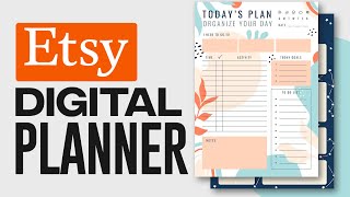 How To Make a Digital Planner To Sell on Etsy 2024 [upl. by Nekal]