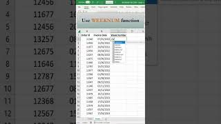 Finding Week Numbers for Dates in Excel [upl. by Tonjes]