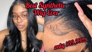 BEST Synthetic Wig EVER  Outre Melted Hairline HD Lace Front Wig Seraphine  ft Sams Beauty [upl. by Shem]