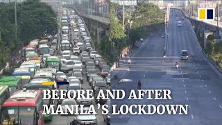 Normally crowded streets of Philippine capital Manila deserted amid monthlong Covid19 lockdown [upl. by Ring]