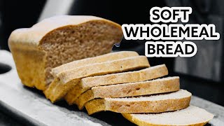 Easy Soft and Fluffy Whole WheatMeal Bread RecipeBrown Bread Recipe Wholemeal Bread Recipe [upl. by Sheppard]