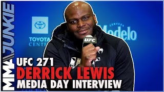 Derrick Lewis shuts down Tai Tuivasas offer That guy is nasty  UFC271 media day [upl. by Acirrej]