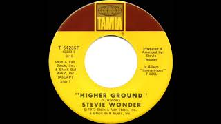 1973 HITS ARCHIVE Higher Ground  Stevie Wonder a 1 recordstereo 45 single version [upl. by Parthena]