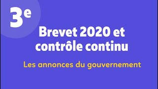 BREVET 2020 et contrôle continu en 3e  ce qui change  Les Bons Profs [upl. by Duomham]