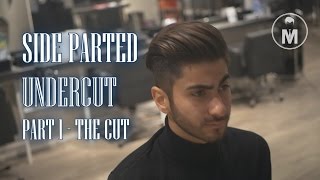 Side Parted Undercut  Part 1 The Cut [upl. by Dew]