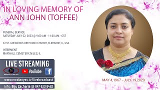 Funeral Service of Ann John [upl. by Templa]