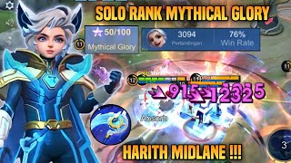 SOLO RANK MYTHICAL GLORY HARITH MIDLANE  HARITH Surzz AS 3000 MATCH  HARITH TOP 1 GLOBAL  MLBB [upl. by Cerelia]