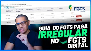 Guia do FGTS PAGA consta pendente na plataforma do FGTS DIGITAL [upl. by Mairim]