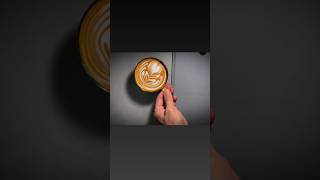 Create Beautiful Leaf Latte Art – Quick amp Easy Tutorial shorts [upl. by Gnilrets]