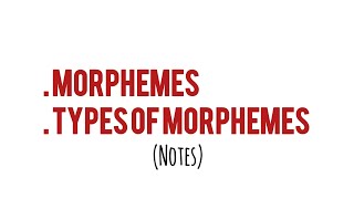 Morphemes and types of Morphemes in Linguistics ENG206 semester4 pu [upl. by Jackson94]