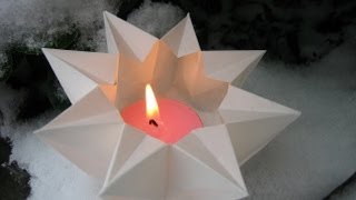 Origami ✬ Star Lantern ✬ Teelichtstern [upl. by Tiemroth]