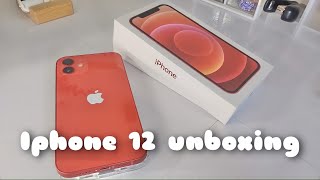 Iphone 12 Red Unboxing 🍎  Diane Menoza [upl. by Onairotciv22]