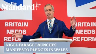 Nigel Farage watch Reform UK leader give statement in Wales [upl. by Drisko]