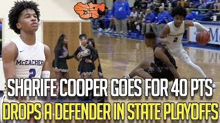 SHARIFE COOPER GOES FOR 40PTS amp DROPS DEFENDER IN STATE PLAYOFFS [upl. by Denys336]