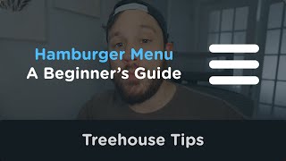 Build a Hamburger Menu with HTML CSS and JavaScript  Treehouse Tips [upl. by Peggy]