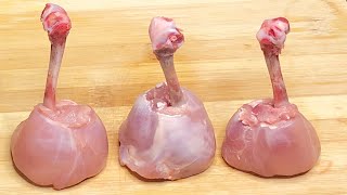 How To Make Chicken Lollipop From Leg Piece Drumstick  Chicken Lollipop Cutting  Chicken Lollipop [upl. by Proudman]