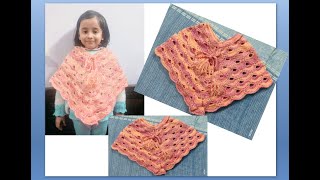 CROCHET PONCHO FOR 4 5 YEARS BABY GIRL [upl. by Adnirem]