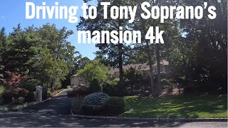 Driving to Tony Soprano’s mansion  North Caldwell New Jersey 🇺🇸 4k [upl. by Trabue924]