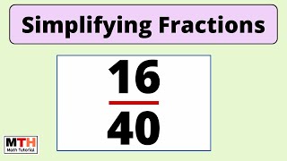 How to simplify the fraction 1640  1640 Simplified [upl. by Inanak808]