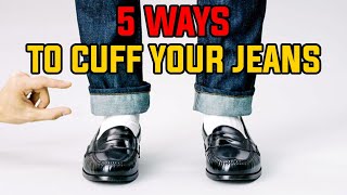 5 Ways To Cuff Your Jeans 😮 [upl. by Kalbli]