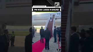 PM Modi makes historic first visit to Brunei welcomed by Crown Prince Haji AlMuhtadee Billah [upl. by Ahsatsan307]