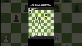 Paul Morphy VS Johann Lowenthal Casual Game New Orleans LA USA Event chess chess24 grandmaster [upl. by Travis]