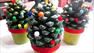 DIY  ALBERELLI DI NATALE CON LE PIGNE [upl. by Kinsler636]