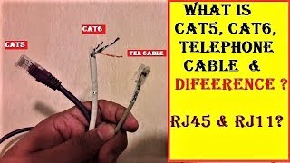 What is CAT5 CAT6 Telephone cable RJ45 RJ11 connecter and Application [upl. by Nwahsem]