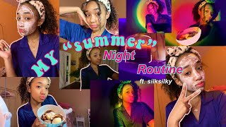 my summer night routine ft SILKSILKY💤 💚🐬🌺 [upl. by Kieran669]