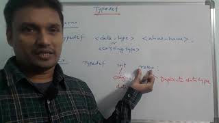 typedef in C Language  typedef declaration for primitive data types in c  C Tutorial  in telugu [upl. by Thaddaus]